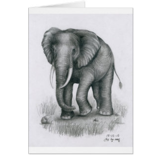 Card with Elephant by Vannak Anan Prum