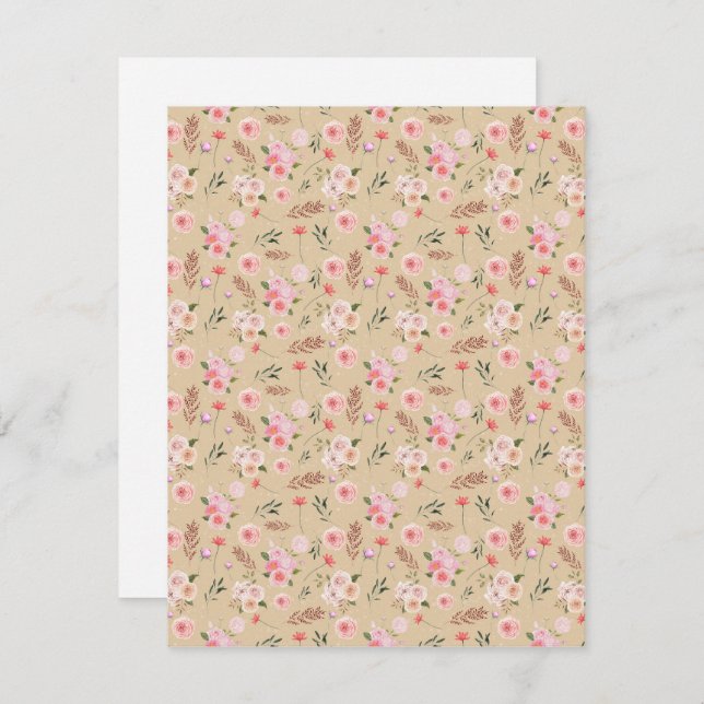 Card with flowers (Front/Back)