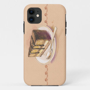 Card with painted watercolor cake Case-Mate iPhone case