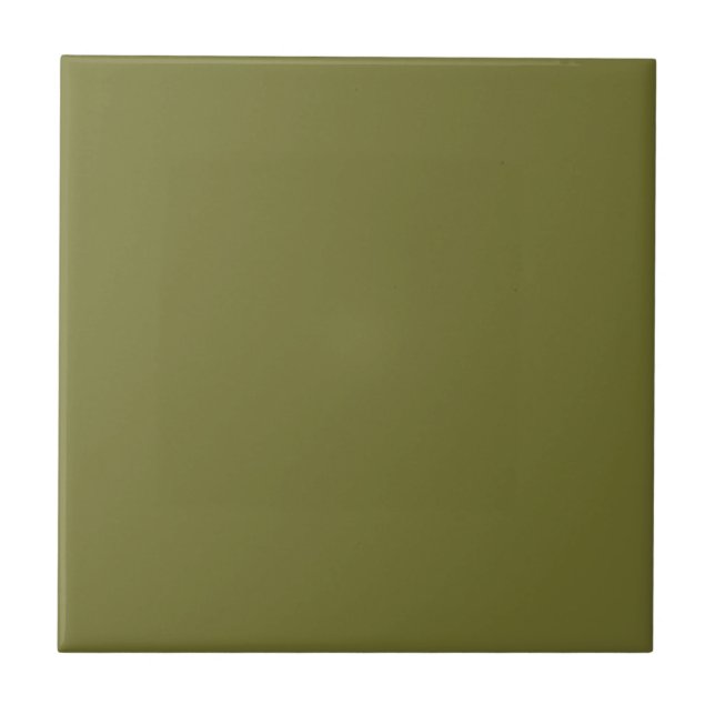 Cardamom Seed Green Solid Colour Print, Earthy Tile (Front)