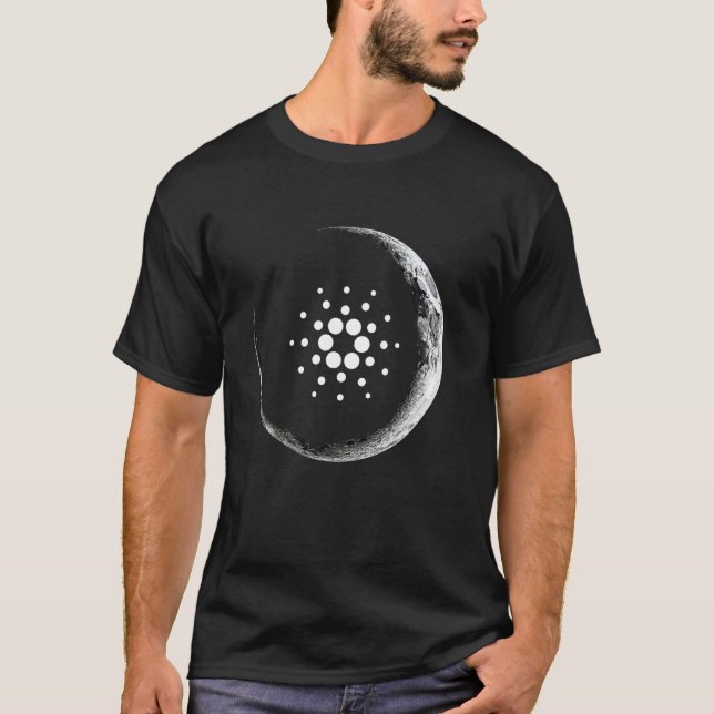 Cardano ADA Moon Cryptocurrency T-Shirt (Front)