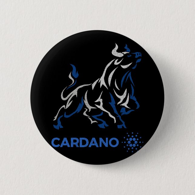 Cardano In A Bullish Bullrun Crypto Coin 6 Cm Round Badge (Front)
