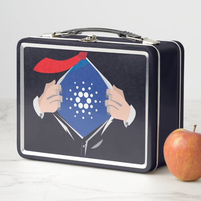 Cardano Superhero Image Lunchbox (In Situ)