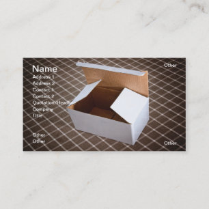 Cardboard box business card