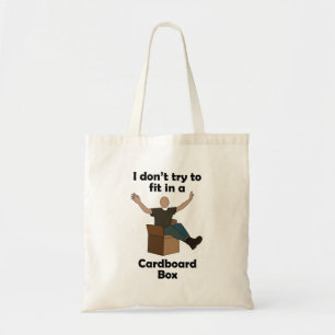 Cardboard Box Not Trying To Fit In Farewell Party Tote Bag