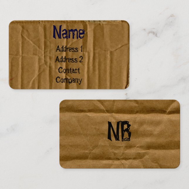 Cardboard Business Card (Front/Back)