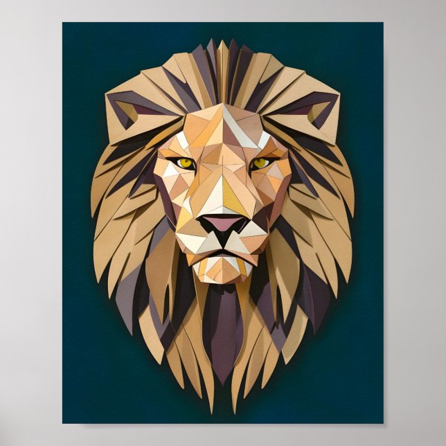 Cardboard Lion Majesty Poster (Front)