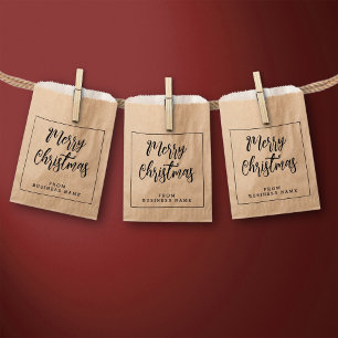 Cardboard Merry Christmas From Paper Bags