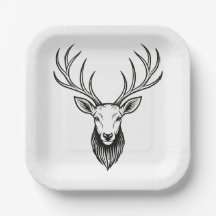 cardboard plate with shepherd's head - rustic eleg