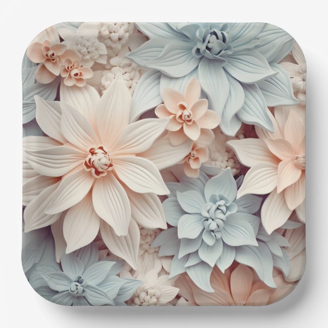 Cardboard plates Colorful Posy (Front)