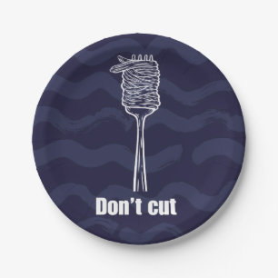 Cardboard plates - Don't Cut - Humor Spaghetti