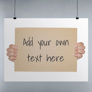 Cardboard Protest Sign Template