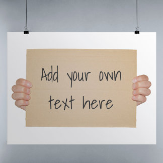 Cardboard Protest Sign Template