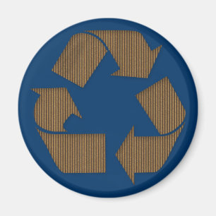Cardboard Recycle Symbol Magnet
