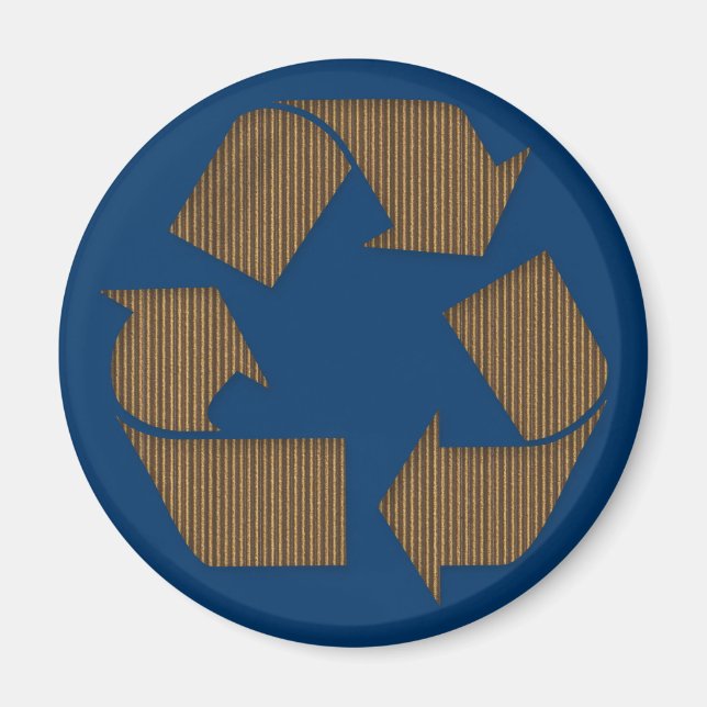 Cardboard Recycle Symbol Magnet (Front)