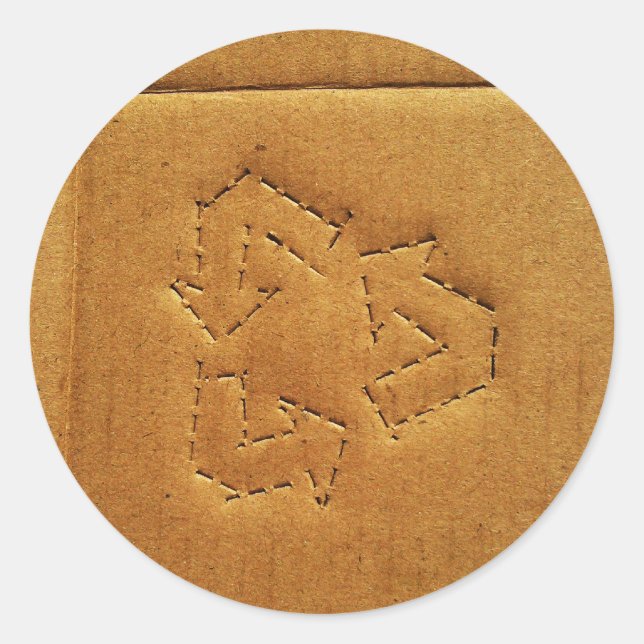 Cardboard recycling sticker (Front)