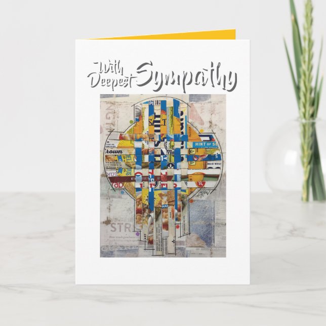 Cardboard Weaving With Deepest Sympathy Card (Front)