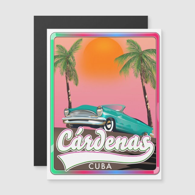 Cárdenas Cuba vintage travel poster (Front/Back)