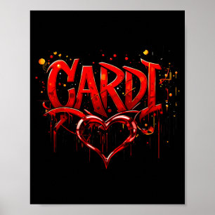 Cardi First Name Birthday for Men Women Kids Poster