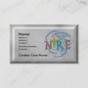 Cardiac Care Nurse Business Card