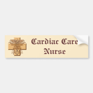 Cardiac Care Nurse Caduceus Bumper Sticker