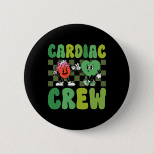 Cardiac Crew - Cardiology Cardiac Nurse Nursing St 6 Cm Round Badge