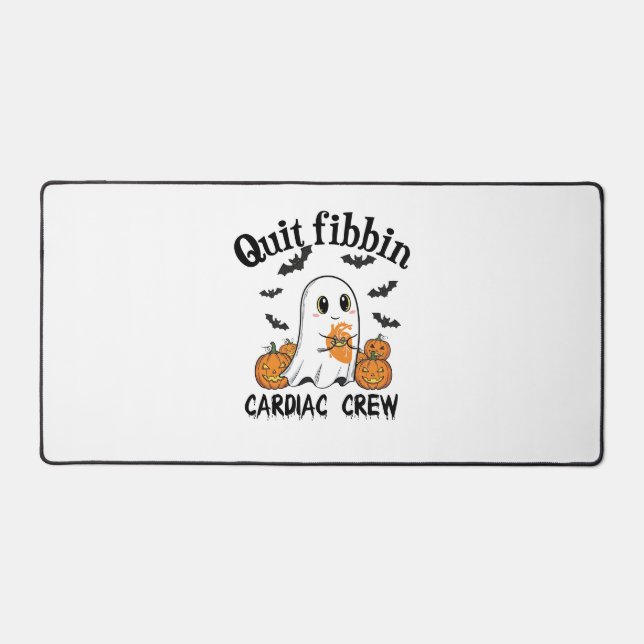 Cardiac Crew Funny Boo-Ghost Pumpkin Desk Mat (Front)