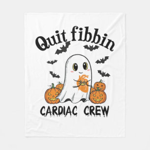 Cardiac Crew Funny Boo-Ghost Pumpkin Fleece Blanket