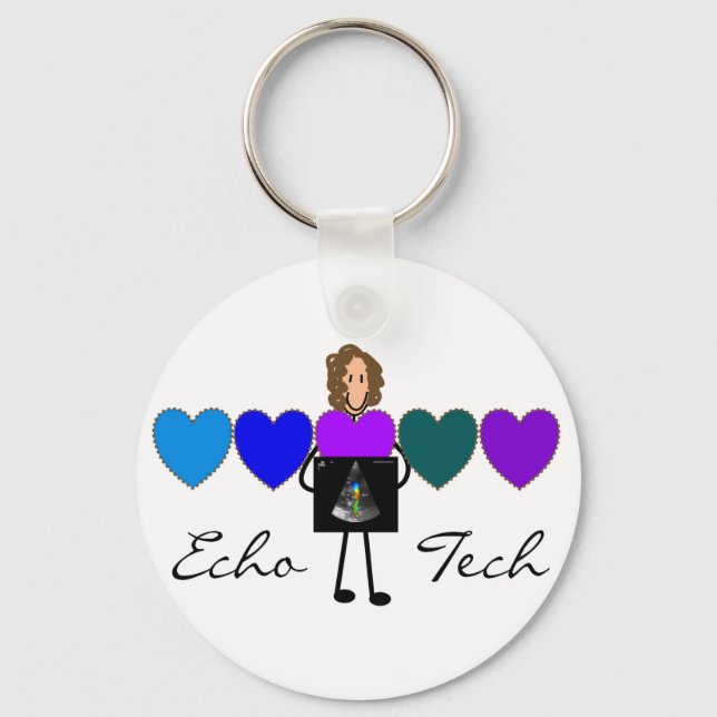 Cardiac Echo Technician Unique Gifts Key Ring (Front)