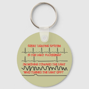 Cardiac Lighting System --Cardiac Nurse Gifts Key Ring