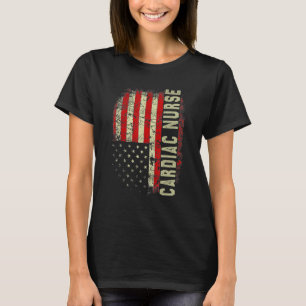 Cardiac Nurse 4th Of July US Flag Patriotic Nurse T-Shirt