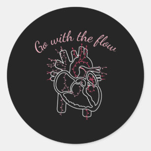 Cardiac Nurse Anatomy Cardiology Human Heart Flow  Classic Round Sticker