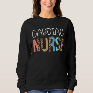 Cardiac Nurse Bohemian Cheetah Leopard Print Patte Sweatshirt