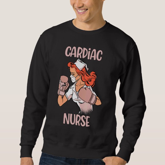 Cardiac Nurse  Boxing Gloves Fighter Sweatshirt (Front)