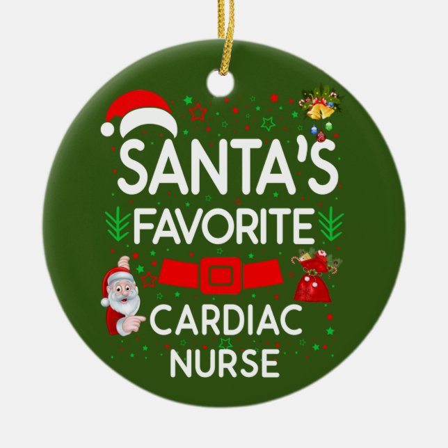 Cardiac Nurse Ceramic Tree Decoration (Front)