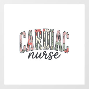 Cardiac Nurse Floral Varsity Lettering Design_1