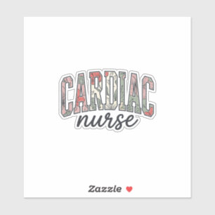 Cardiac Nurse Floral Varsity Lettering Design_1