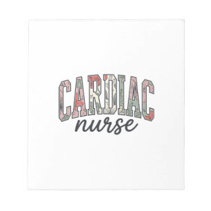 Cardiac Nurse Floral Varsity Lettering Design_1 Notepad