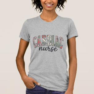 Cardiac Nurse Floral Varsity Lettering Design_1 T-Shirt