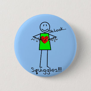 Cardiac Nurse Gifts Stick Person Design V-Fib 6 Cm Round Badge