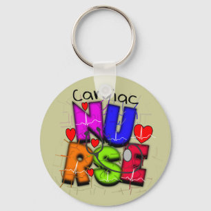 Cardiac Nurse Gifts--Unique Cardiac Design Key Ring