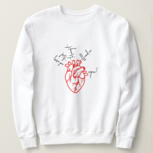 Cardiac Nurse Heart Anatomy CVICU Sweatshirt