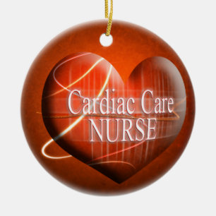 CARDIAC NURSE HEART CHRISTMAS ORNAMENT