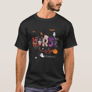 Cardiac Nurse Nursing Stethoscope Scary Halloween  T-Shirt