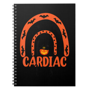 Cardiac Nurse Rainbow Cardiac Nursing Halloween Co Notebook