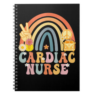 Cardiac Nurse Retro Groovy Vintage Appreciation Da Notebook