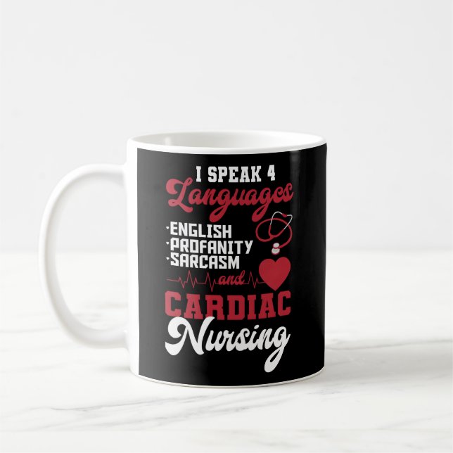 Cardiac Nurse Rn Cardiovascular Cardiology Practit Coffee Mug (Left)