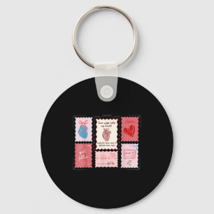 Cardiac Nurse Scalloped Stamp Heart Anatomy Coquet Key Ring