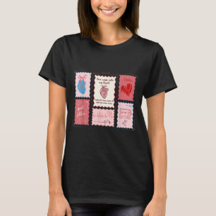 Cardiac Nurse Scalloped Stamp Heart Anatomy Coquet T-Shirt