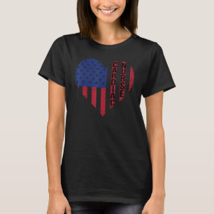 Cardiac Nurse US Flag Cardiology Nurse Cardiac Nur T-Shirt